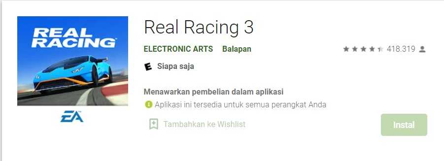 Download game balap Real Racing 3 gratis