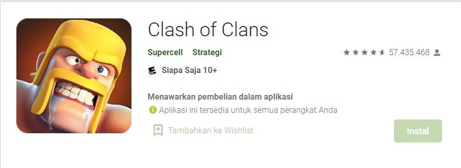 game Clash of Clans gratis