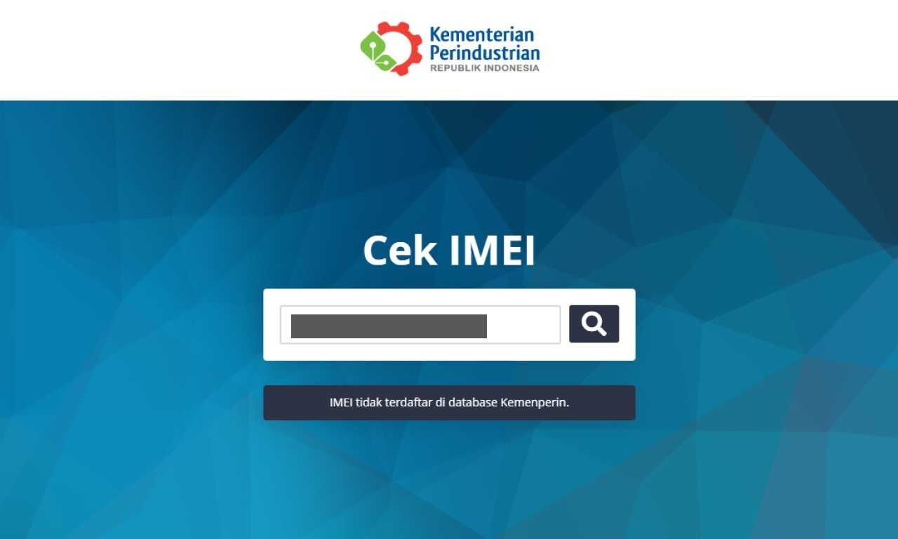 IMEI Tak Terdaftar di Database Kemenperin